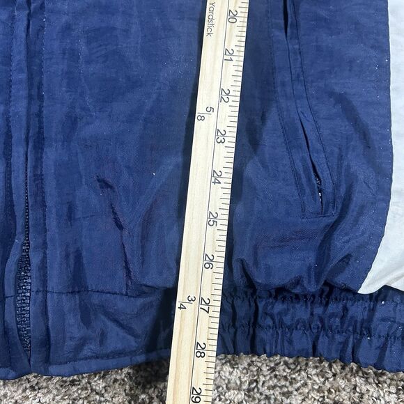 Vintage Michigan Wolverines LOGO 7 Puffer Jacket Men’s XL Full Zip 90s Blue - Picture 4 of 11